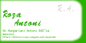 roza antoni business card